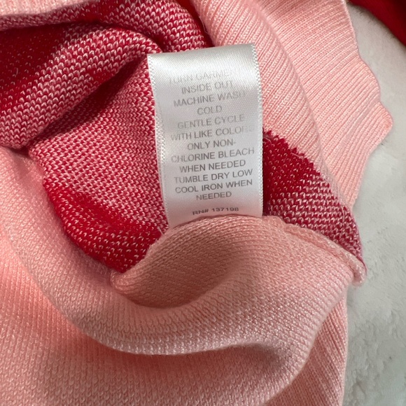 M by Marled Pink & Red Knit Heart Sequin Sweater (Size S) ✨ - Picture 5 of 11